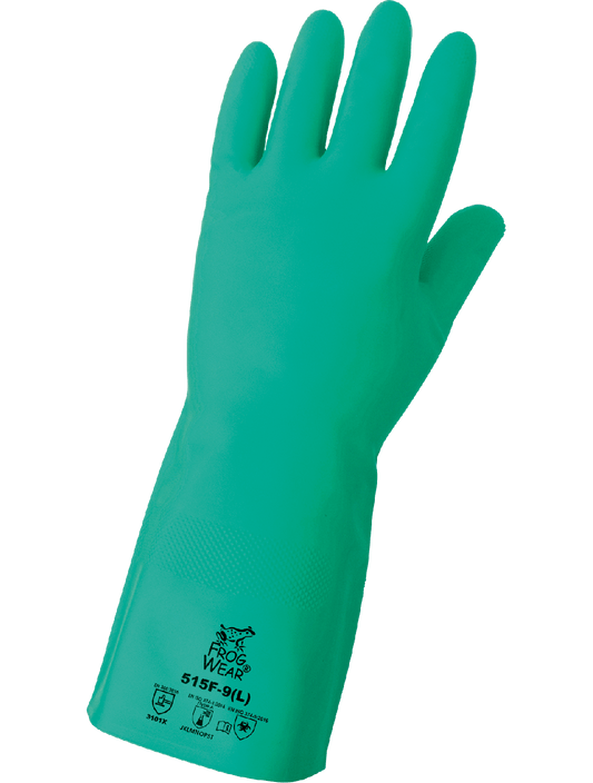 FrogWear® 515F Chemical Handling Gloves - nitrile - green
