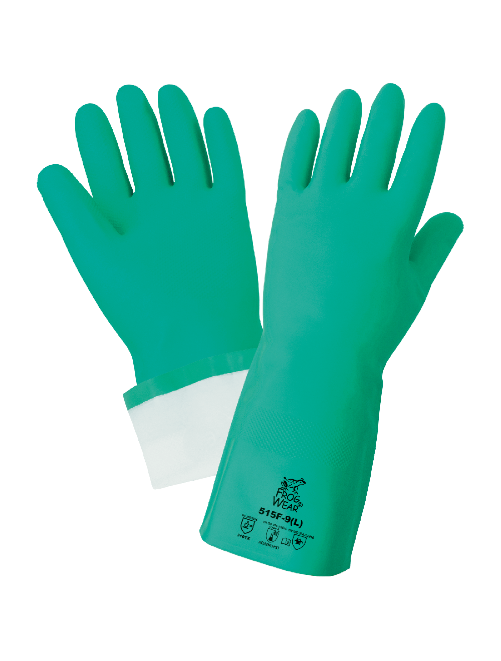 FrogWear® - 515F - Chemical Handling Gloves - nitrile coating - green