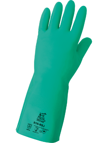 FrogWear® 515 Chemical Handling Gloves - nitrile - green