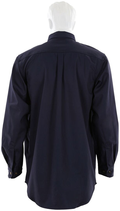 MCR Safety S1N - MCR Safety FR Gear - Flame Resistant (FR) Work Shirt - 100% Cotton - Navy Flame Resistant Shirt - NFPA 70E and NFPA 2112 Compliant — manufacturer image 3