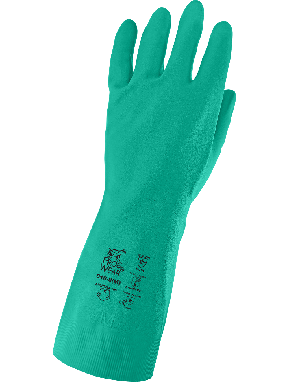 FrogWear® 516 Chemical Handling Gloves - nitrile - green
