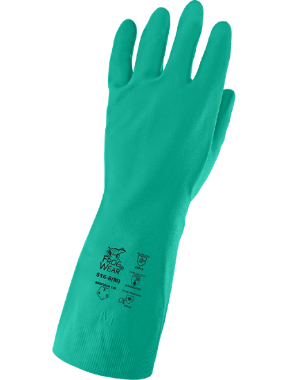 FrogWear® 516 Chemical Handling Gloves - nitrile - green