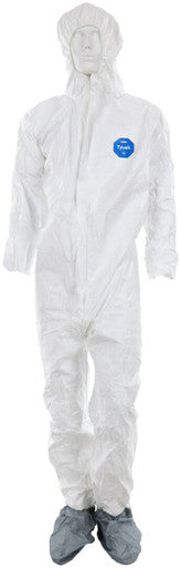 MCR Safety TY122S - DuPont™ Tyvek® Coverall - Attached Hood and Boots - Elastic Sleeves and Ankles - Zipper Front Closure