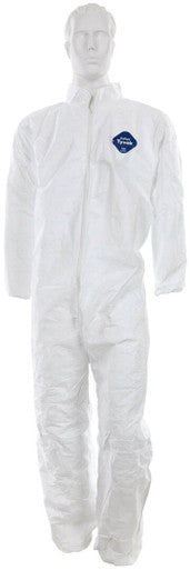 MCR Safety TY125S - DuPont™ Tyvek® Coverall - Collared Neck - Zipper Front Closure - Elastic Sleeves and Ankles