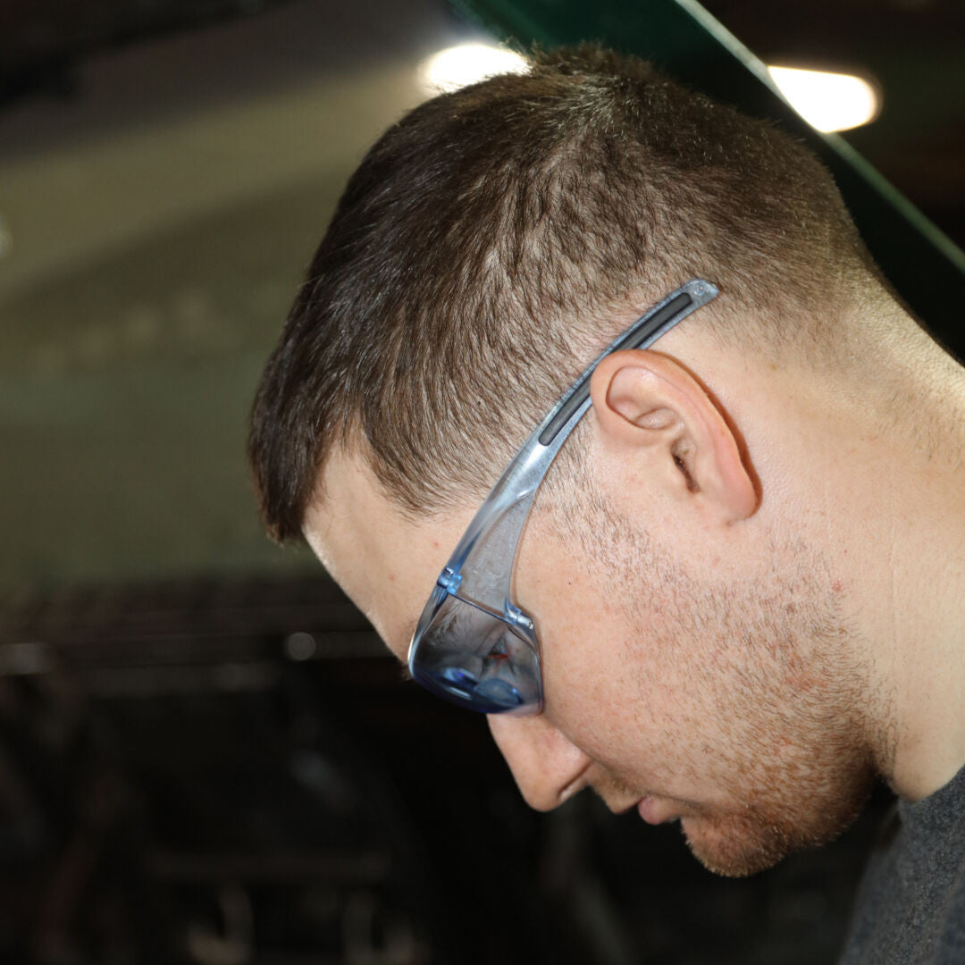 MCR Safety HK1 - Hulk® HK1 Series Safety Glasses - Soft, Secure TPR Nose Piece - Non-Slip Soft Temple Inserts - Generous Lens Provides Excellent Eye Coverage — manufacturer image 7