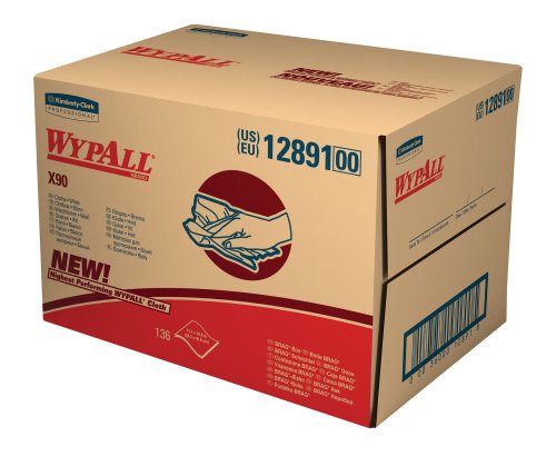 Kimberly-Clark Professional WypAll X90 Cloths Brag Box Blue 136 Sheets - 12891