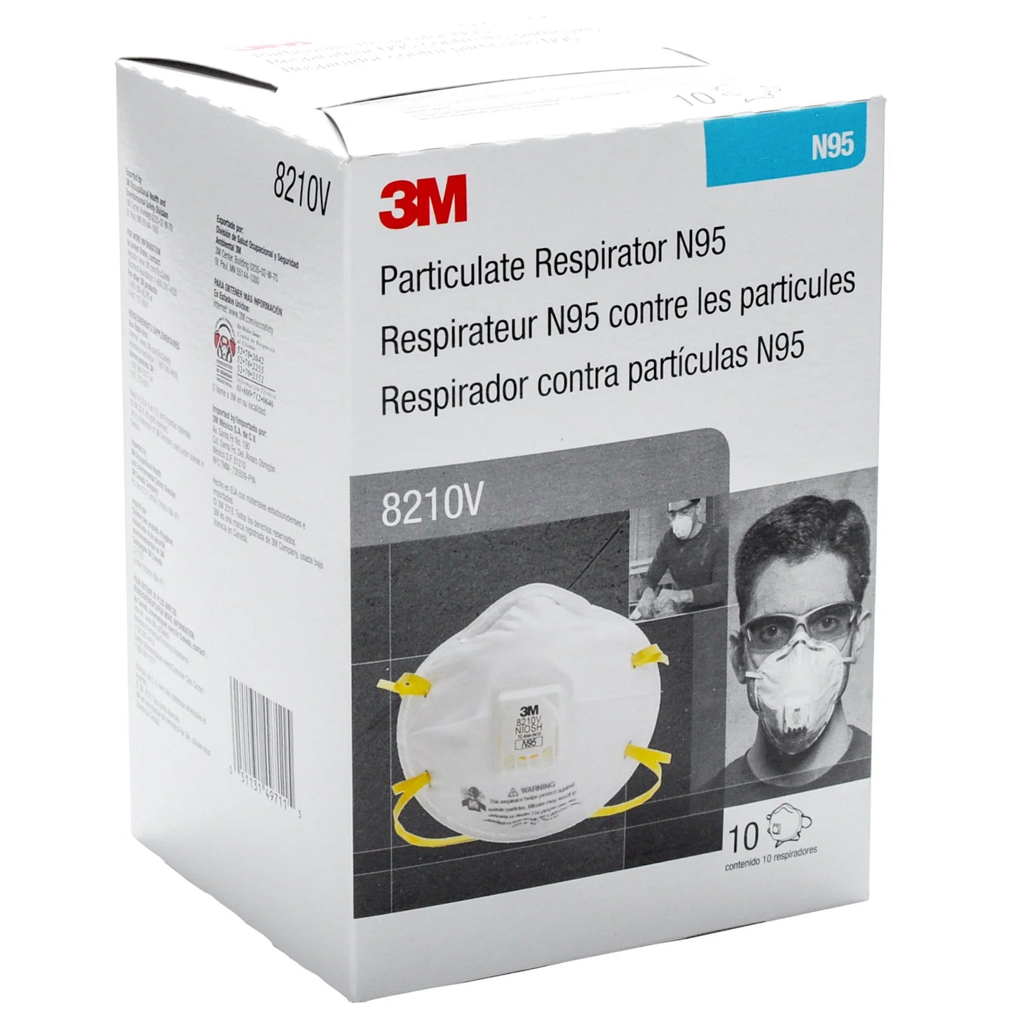 3M™ Particulate Respirator 8210V, N95 10 EA / BX