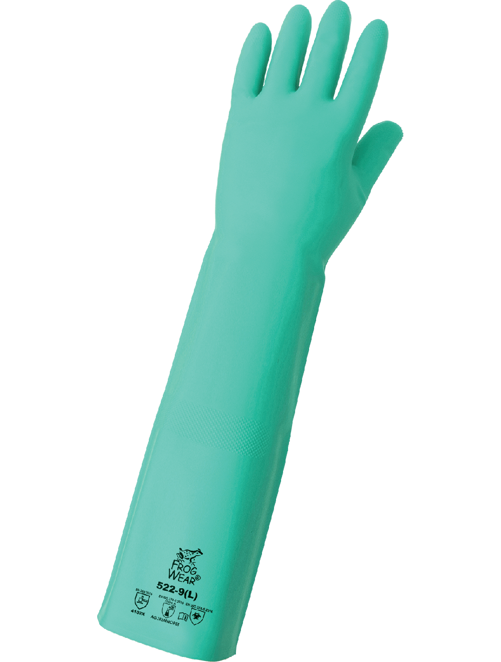 FrogWear® 522 Chemical Handling Gloves - nitrile - green