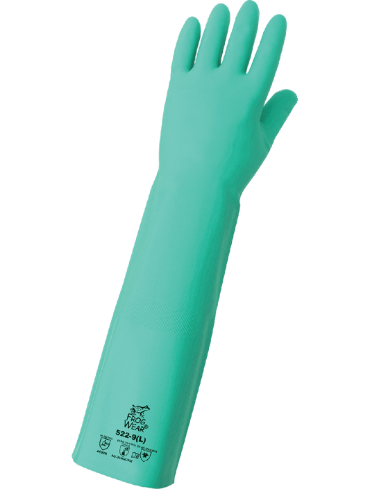 FrogWear® 522 Chemical Handling Gloves - nitrile - green