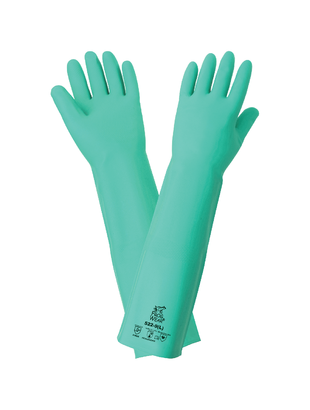 FrogWear® - 522 - Unsupported Gloves - nitrile coating - green