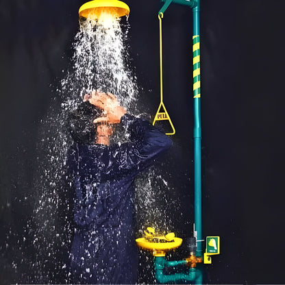 ZING Safety Shower/Eyewash With Pull Rod And Push Plate, ABS Dome And Bowl - official Zing product image 2
