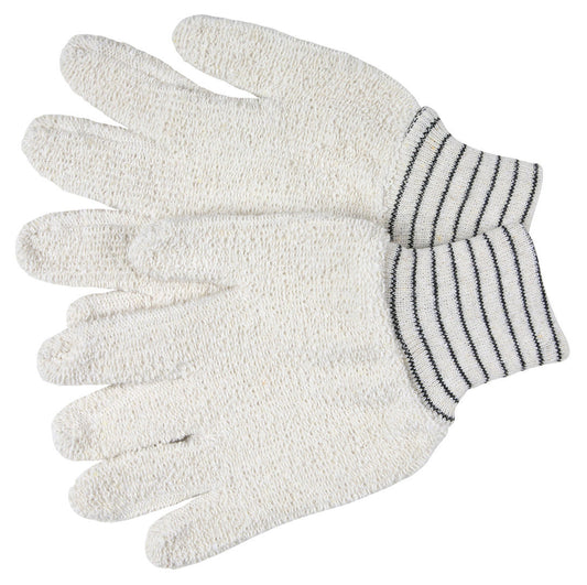 9402KM - Terrycloth Work Gloves - 18-Ounce Regular Weight Loop Out Fabric - Seamless and Reversible - Comfortable Knit Wrist - Size Small - Soft, Comfortable, Loop Out Terry Cloth is Good for General Purpose Applications