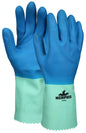 Flock-Lined Nitrile/Latex Blend Dipped Glove, 28 Mil, 12-Inch Straight Cuff