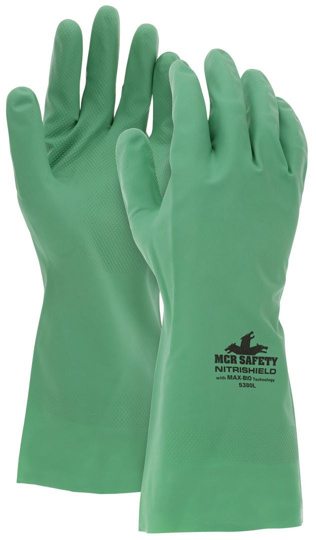 NitriShield Disposable Nitrile Gloves, 8 Mil, Biodegradable, 12-Inch