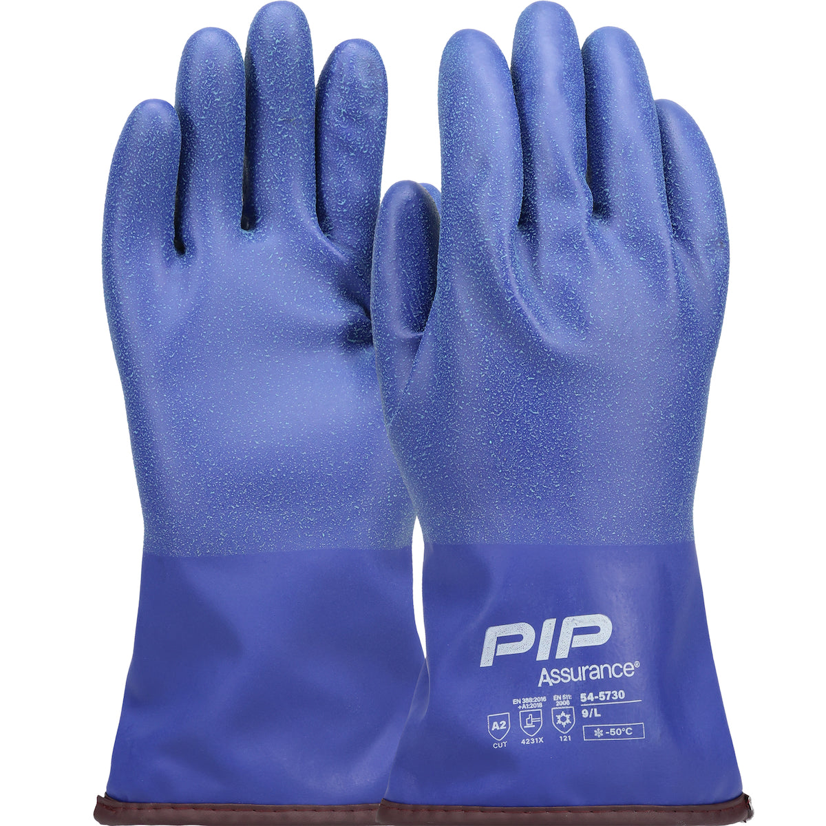 PIP 54-5730 – Polyurethane Dipped Glove with Acrylic Liner and Rough Finish - Gauntlet Cuff - 12" Length