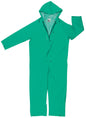 MCR Safety 2981 - Dominator Series - .35mm PVC / Polyester Green Coverall - Zipper Front with Inner Pant Cuff - Zipper Front Coverall Provides Head to Toe Protection