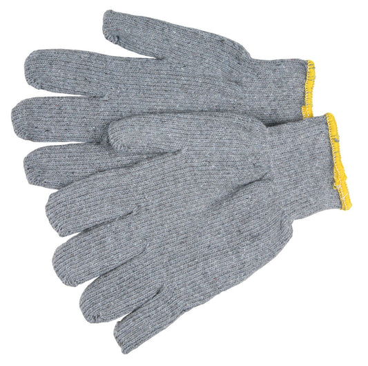 9414KM - Gray Terrycloth Work Gloves - 16 Ounce Regular Weight Loop-In Fabric - Seamless and Reversible - Comfortable Knit Wrist - Size Small - Gray Color Helps Hide Dirt and Grime