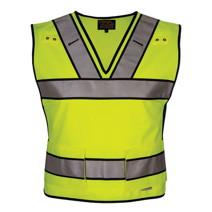 PIP Reflective Apparel 549ST ANSI Type P Class 2 Public Safety Breakaway Vest with V-Neck