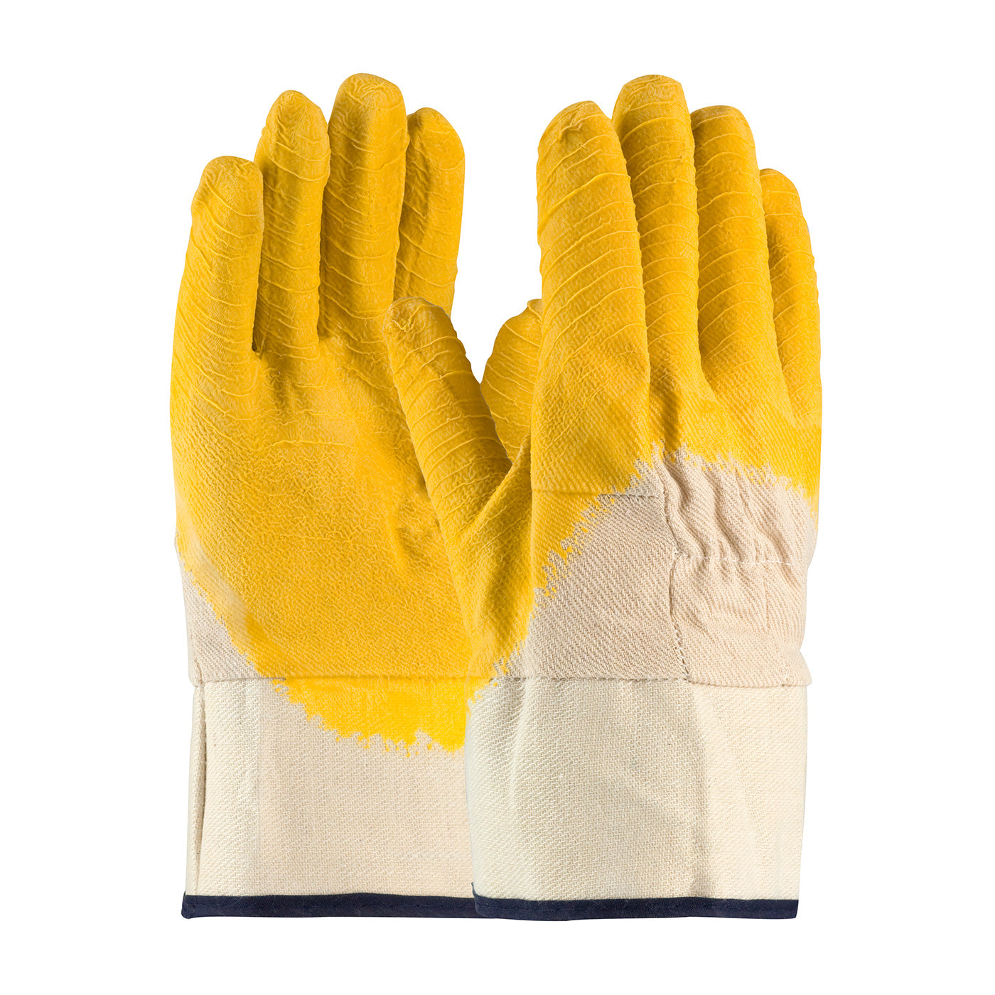 PIP 55-3243 – Latex Coated Glove with Canvas Liner and Crinkle Finish on Palm, Fingers & Knuckles - Rubberized Safety Cuff