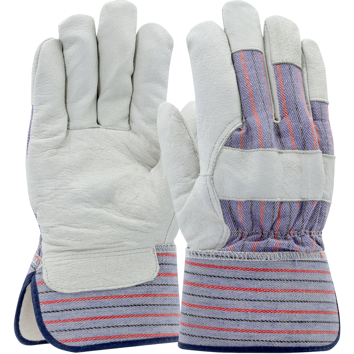 PIP 5555 – Pigskin Leather Palm Glove with Fabric Back and Natural Thermal Lining - Rubberized Safety Cuff