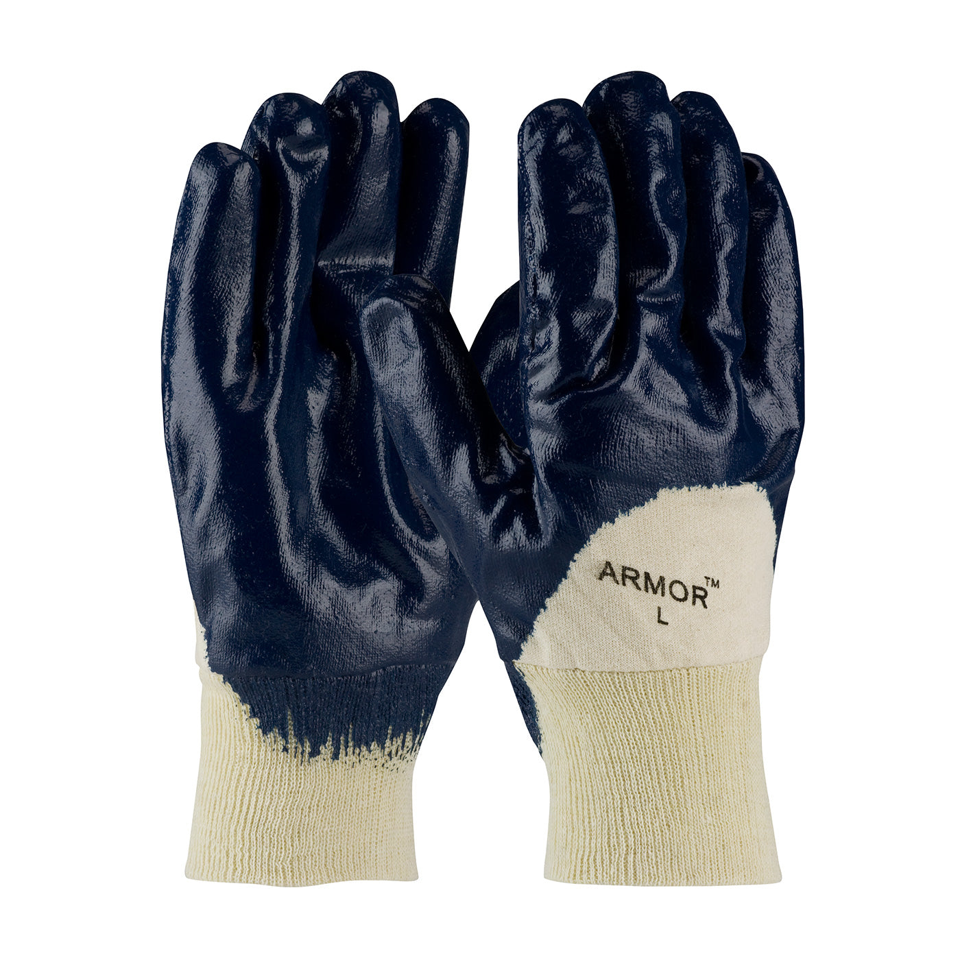 PIP 56-3151 – Nitrile Dipped Glove with Jersey Liner and Smooth Finish on Palm, Fingers & Knuckles - Knit Wrist