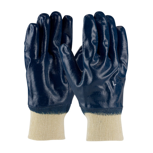 PIP 56-3152 – Nitrile Dipped Glove with Jersey Liner and Smooth Finish on Full Hand - Knit Wrist