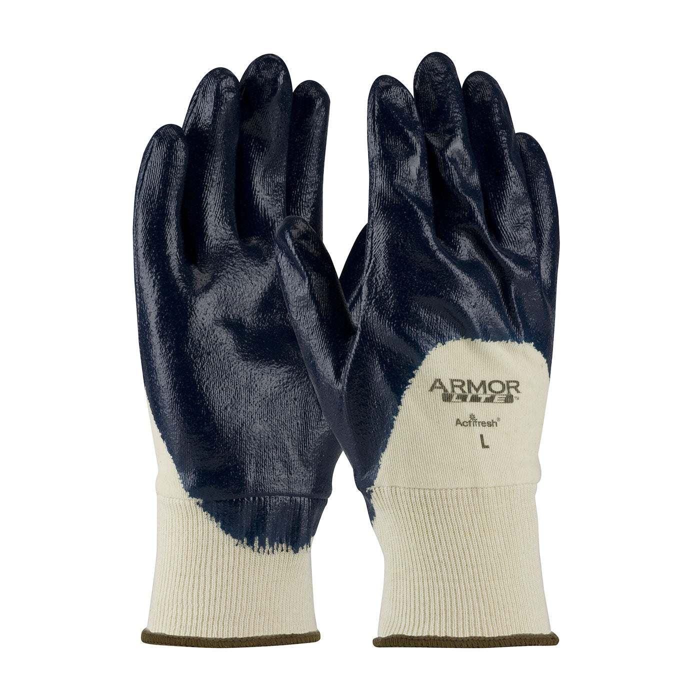 ATG 56-3170 – Nitrile Dipped Glove with Interlock Liner and Textured Finish on Palm, Fingers & Knuckles - Knit Wrist