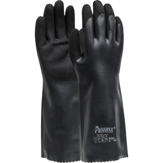 Assurance 56-586CR – Nitrile Coated Glove with PolyKor® Blended Liner and MicroSurface Grip on Palm & Fingers - 14"