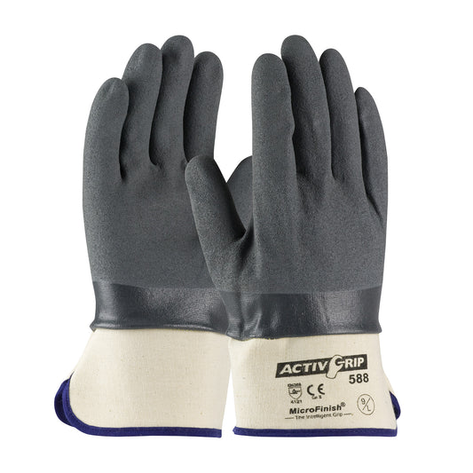 Towa 56-AG588 – Nitrile Coated Glove with Cotton Liner and MicroFinish Grip - Safety Cuff