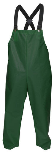 MCR Safety 568BF - Navigator Series Rain Gear - .25mm TPU / Nylon Rainwear - Waterproof Green Rain Pants - Plain No Fly Front