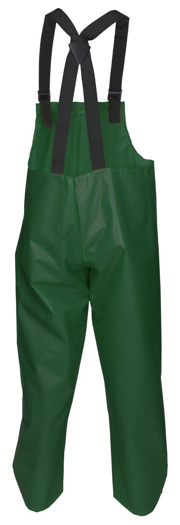 MCR Safety 568BF - Navigator Series Rain Gear - .25mm TPU / Nylon Rainwear - Waterproof Green Rain Pants - Plain No Fly Front — manufacturer image 2