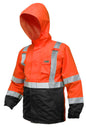 MCR Safety 591SJH - Luminator® Hi-Vis Rain Gear Jacket - Breathable Polyester / PU Hi-Vis Clothing - Zippered Front Closure - Meets ANSI/ISEA 107 2020 Standard - Type R Class 3 Compliant