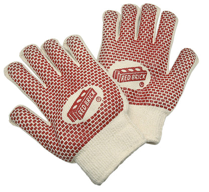 VP9460K - Red Brick® Terrycloth Work Gloves - Heavyweight 2-Ply Construction - Loop-in Terrycloth - Nitrile Blocks on Both Sides - Heat-Resistant Gloves - Vending Packaged