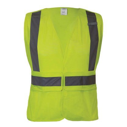PIP Reflective Apparel 572ET ANSI Type R Class 2 Breakaway Mesh Vest with Adjustable Side Wrap Closure