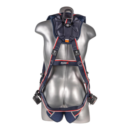 KStrong® EndurX™ 5-Point Full Body Harness, Abrasion Resistant Shoulder Pad, Deluxe Leg Pads, Enhanced Dorsal D-ring Plus™, Quick Slide Adjusters, Trauma Relief Straps, QC Chest/Legs, All Aluminum Hardware (ANSI)