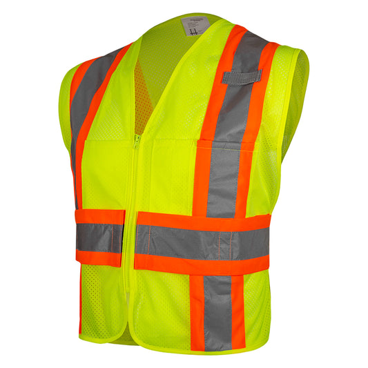 PIP Reflective Apparel 576ET ANSI Type R Class 2 Mesh Vest with Adjustable Side Wrap Closure