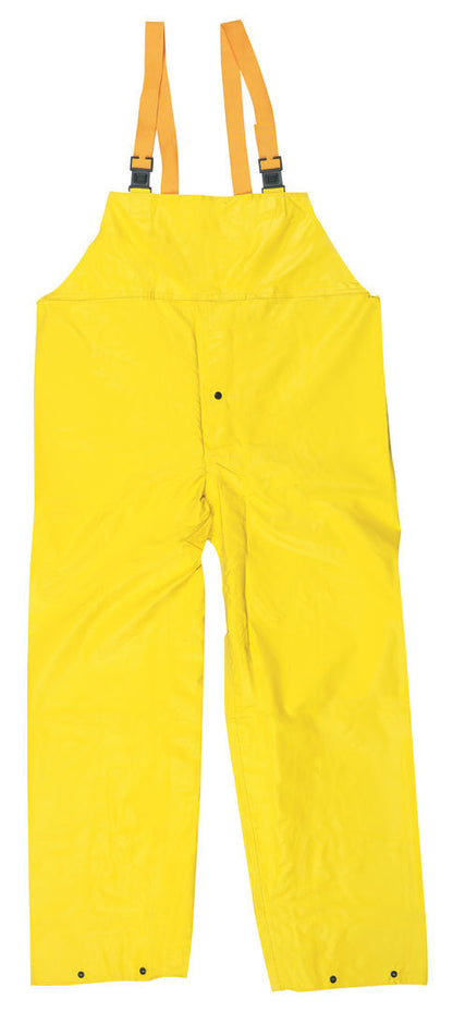 MCR Safety 800BP - Concord Series Rain Gear - .35mm Neoprene / Nylon Rainwear - Waterproof - Yellow Rain Pants - Bib Style Pant with Fly Front — manufacturer image 2