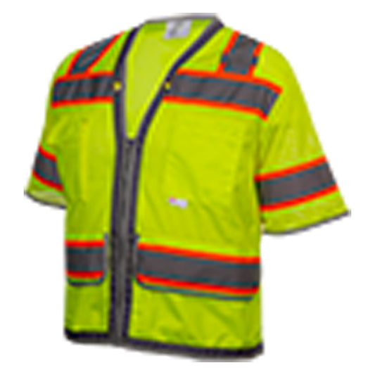 PIP Reflective Apparel 578ET ANSI Type R Class 3 Twelve Pocket Surveyors Vest