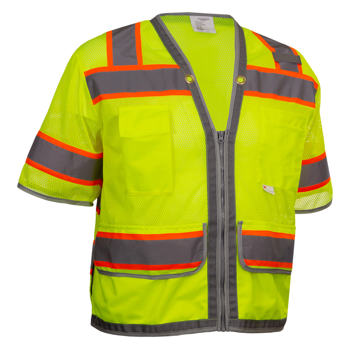 PIP Reflective Apparel 578ET ANSI Type R Class 3 Twelve Pocket Surveyors Vest
