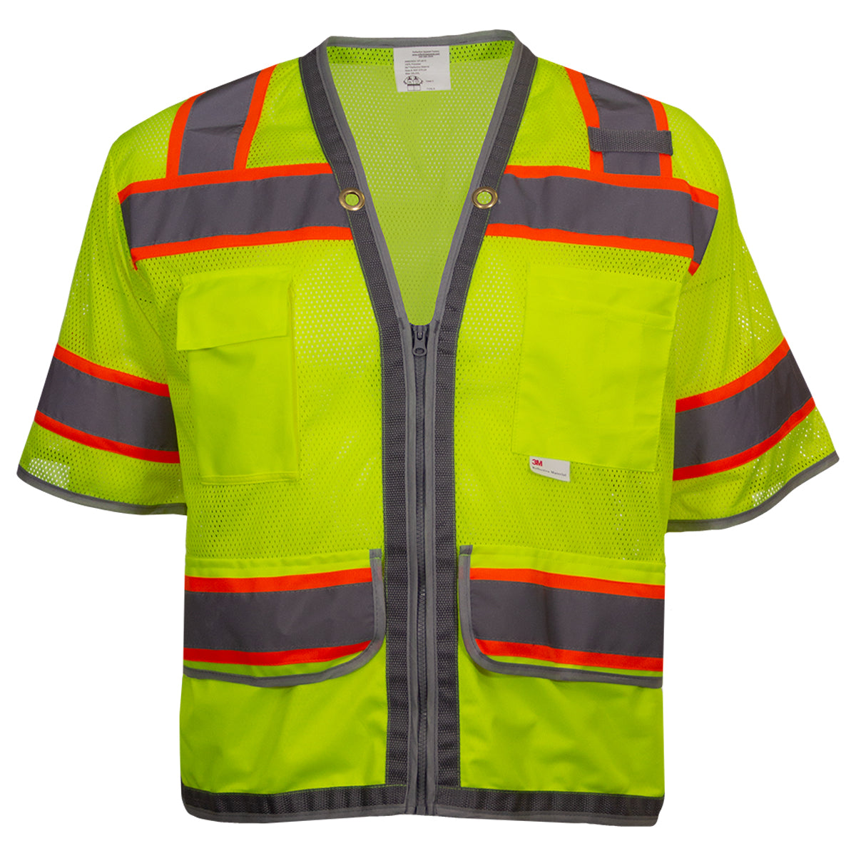 PIP Reflective Apparel 578ET ANSI Type R Class 3 Twelve Pocket Surveyors Vest