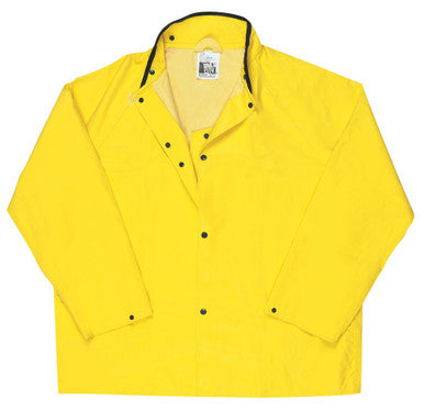 MCR Safety 800JN - Concord Series Rain Gear - .35mm Neoprene / Nylon Rainwear - Waterproof - Yellow Rain Jacket with no Hood