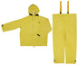MCR Safety 8402 - Hydroblast Series Rain Gear - .35mm Neoprene / Nylon Rain Wear - 2 Piece Hydroblasting Rain Suit - Rain Jacket with Attached Hood and Bib Pants