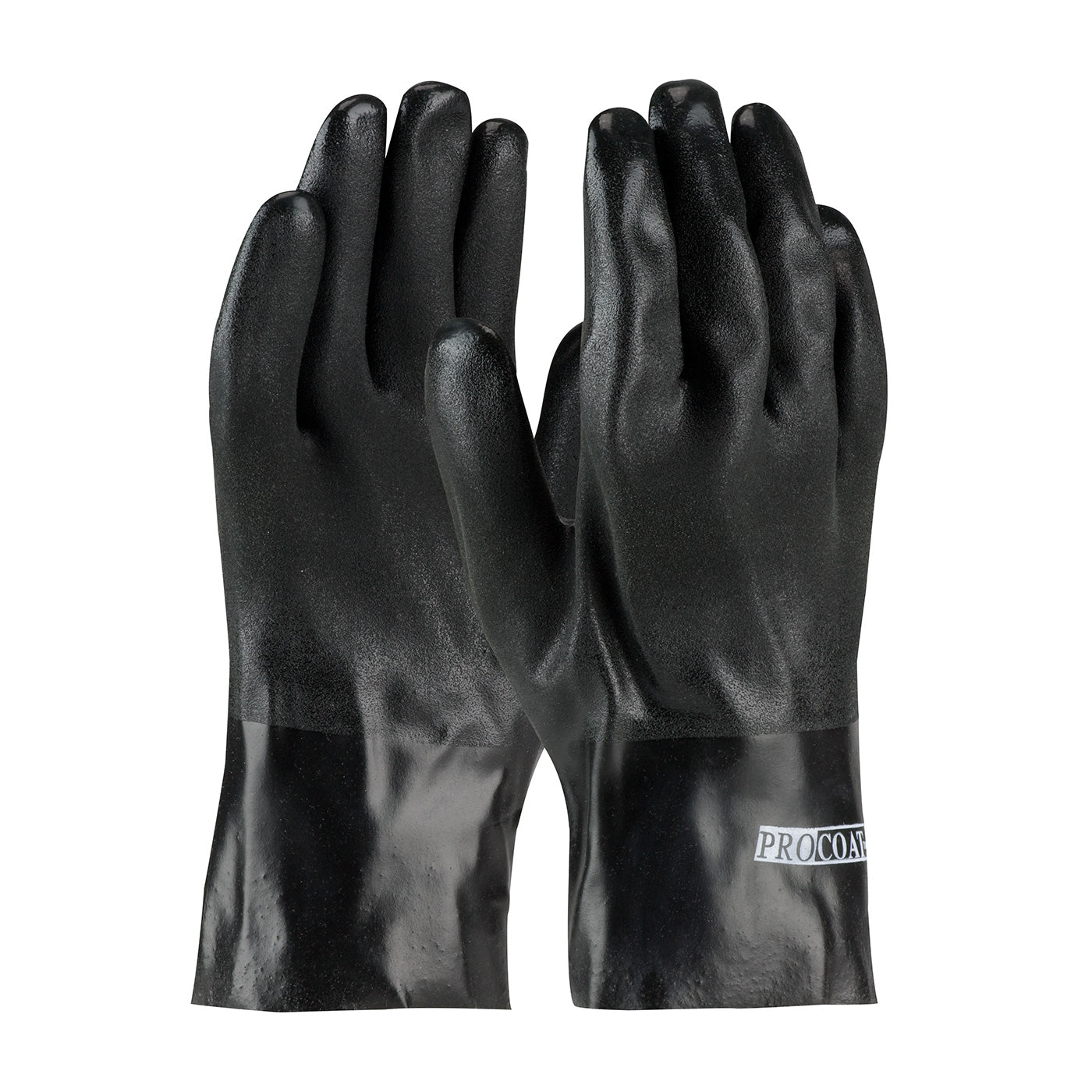 PIP 58-8120DD – Premium PVC Dipped Glove with Interlock Liner and Rough Sandy Finish - 10" Length