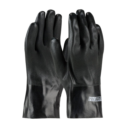 PIP 58-8120DD – Premium PVC Dipped Glove with Interlock Liner and Rough Sandy Finish - 10" Length