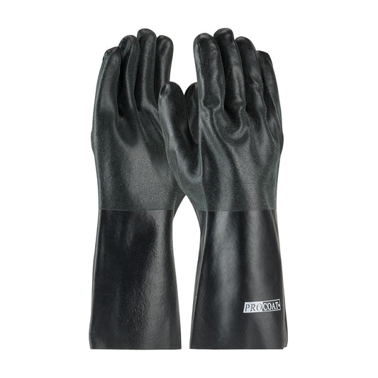 PIP 58-8140DD – Premium PVC Dipped Glove with Interlock Liner and Rough Sandy Finish - 14" Length