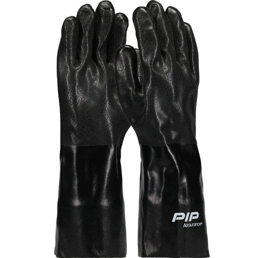 PIP 58-8240DD – Premium PVC Dipped Glove with Jersey Liner and Rough Sandy Finish - 14" Length