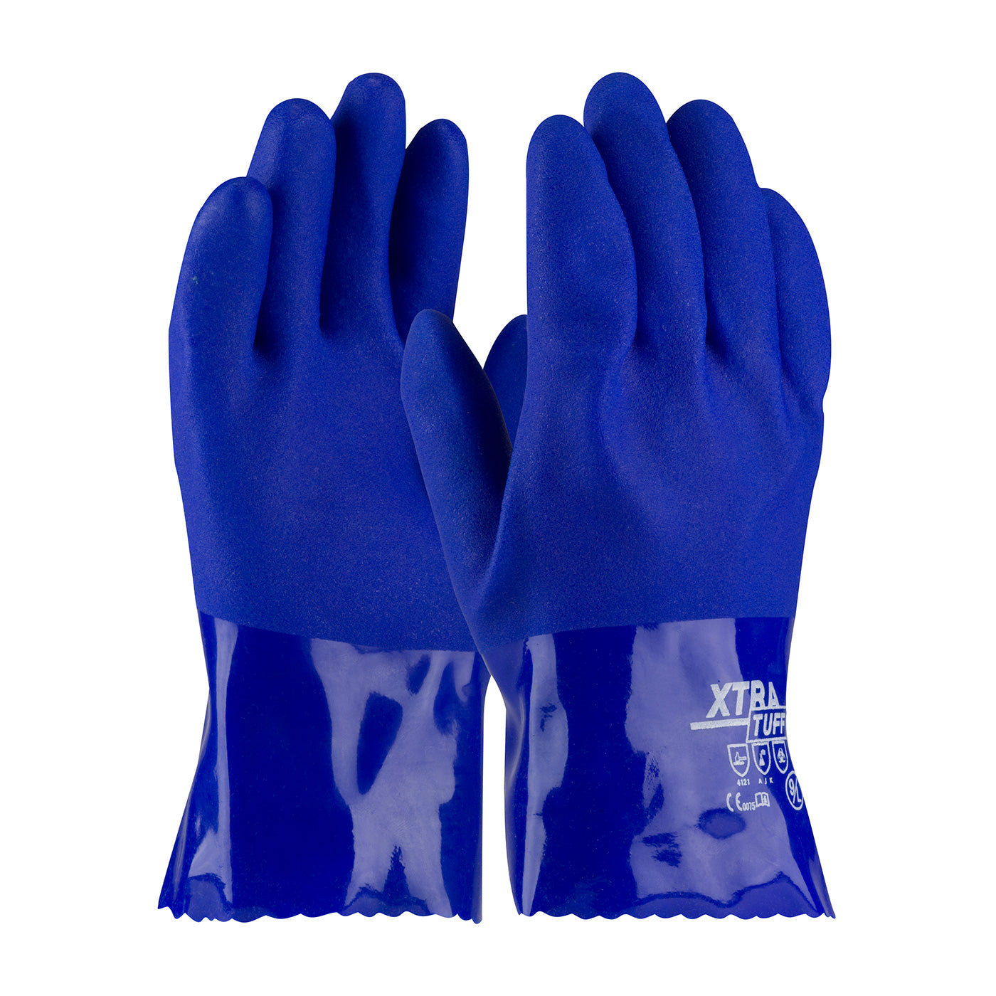 PIP 58-8655 – Oil Resistant PVC Glove with Seamless Liner and Rough Coating - 10"
