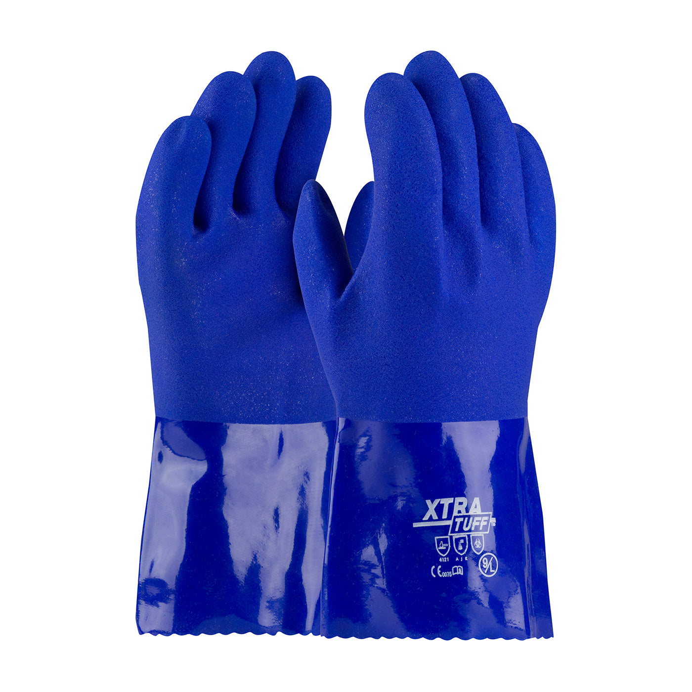 PIP 58-8656 – Oil Resistant PVC Glove with Seamless Liner and Rough Coating - 12"