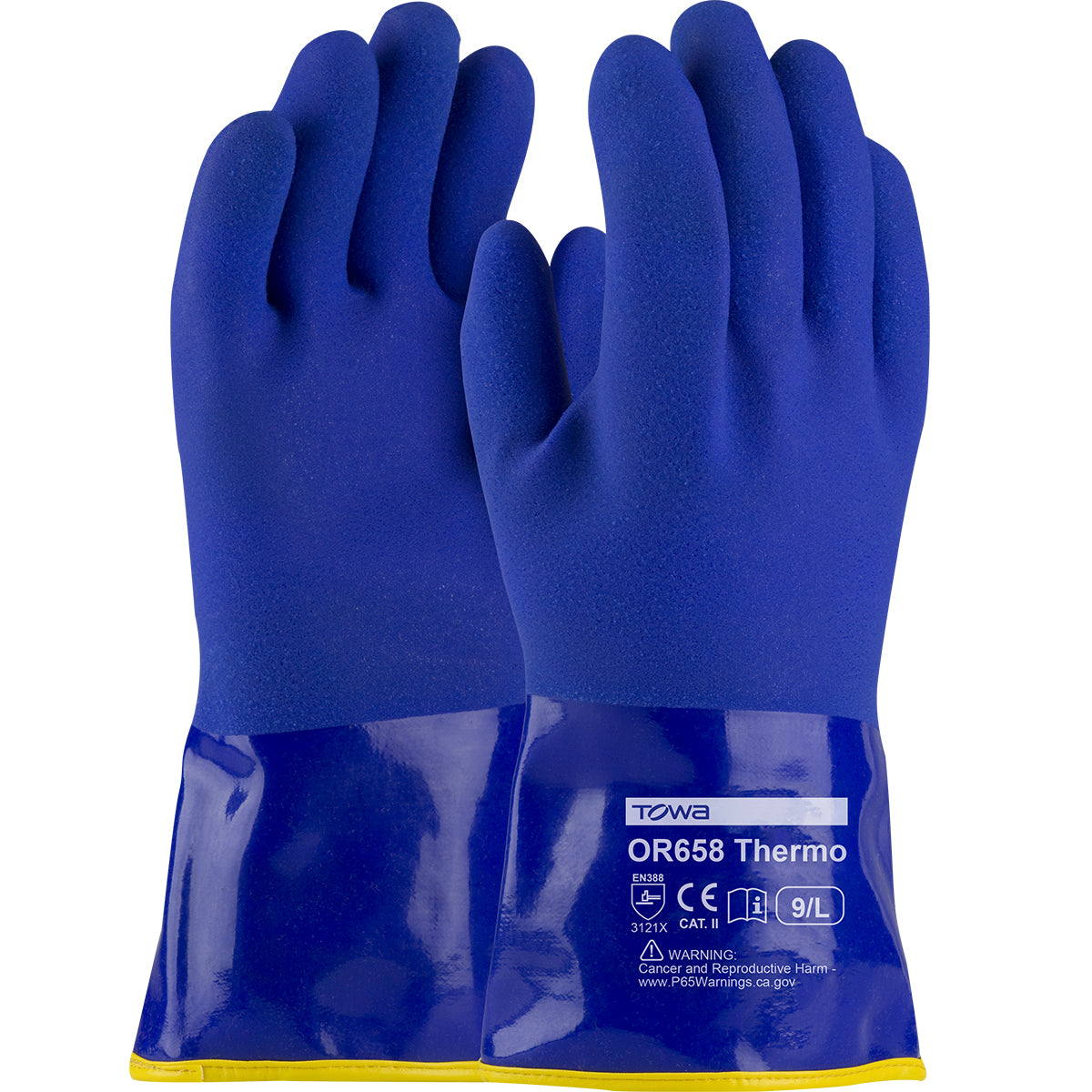 Towa 58-8658DL – Cold Resistant PVC Glove with Detachable Acrylic Liner and Sandy Coating - Insulated & Waterproof