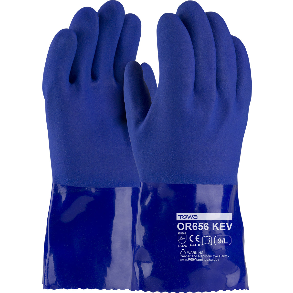 Towa 58-8658K – Oil Resistant PVC Glove with DuPont™ Kevlar® Liner and Rough Grip